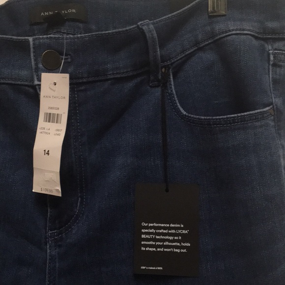 Embroidered Hem Performance Stretch Skinny Jeans ,size-14. - Picture 2 of 9